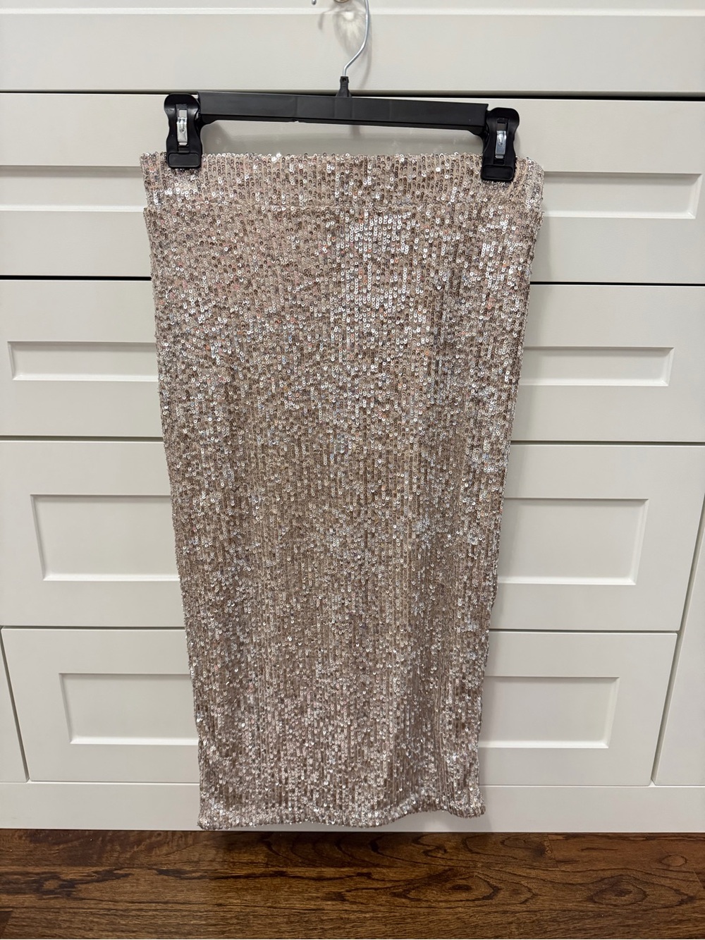 Rachel Zoe Sequin Midi Stretchy Pencil Skirt